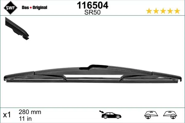 Valeo 116504 Arka Silecek 29 Cm Opel Grandland X Peugeot 3008 Ds7