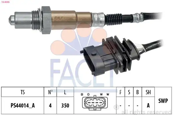 FACET 10-8305 | Oksijen Sensörü 1 Konum Corsa D A10xep Corsa E B14neh B14nej Meriva B A14net
