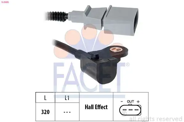 FACET 9-0605 | Eksantrik Pozisyon Sensörü Amarok 10 16 Caddy 11 CC 12 17 Golf VI 10 13