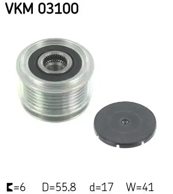 SKF VKM03100 | Alternatör Kasnağı VW Golf IV Golf V Bora Jetta Polo 1 9 TDI Crafter 2 5 TDI