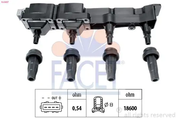 FACET 96307 | Ateşleme Bobini Peugeot P206 P307 Tu5jp4 Tu5jp
