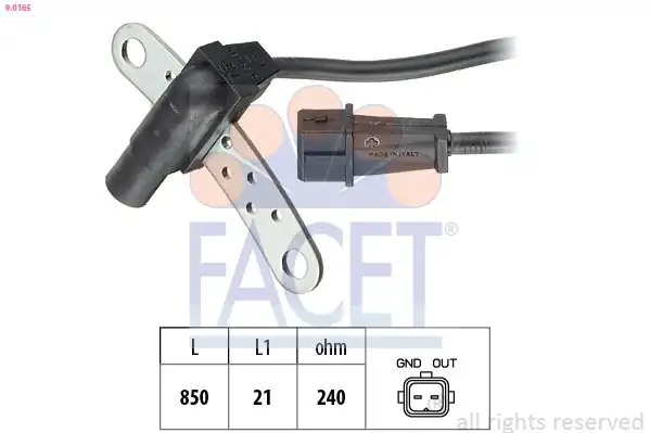 FACET 90165 | Krankmil Sensörü Volvo S40 İ 644 V40 645 1 6 2 0 99 05