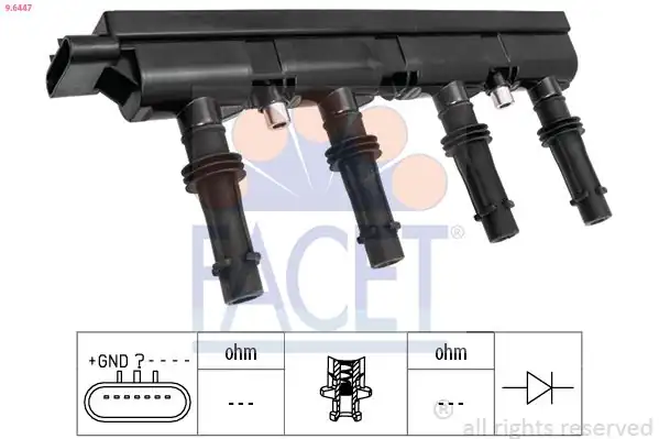 FACET 96447 | Ateşleme Bobini Meriva B 10 17 A14xer B14xer A14nel A14net B