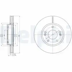 DELPHI BG4281C | Fren Diski Ön Havalı-(280-5)-(Hyundai: i30 08-11 / Ix20 11-12 / Kia: Cerato 11-14 / Ceed 06-11