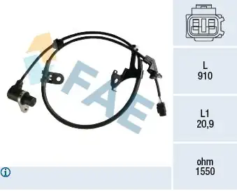 FAE 78472 | ABS Sensörü Ön Sağ Yaris 1 0 1 3 1 4 01 05 824193