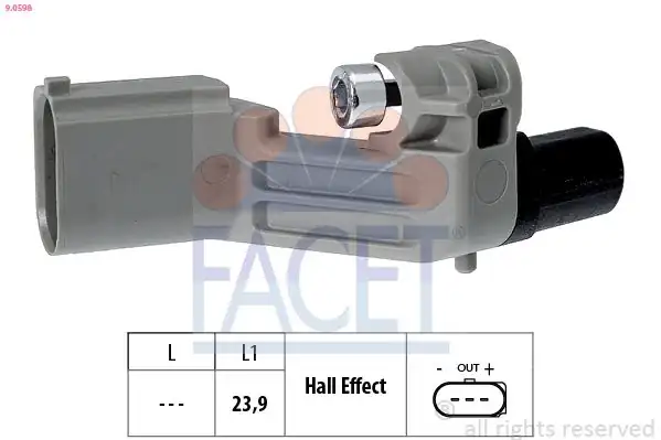 FACET 9-0598 | Krank Devir Sensörü Caddy Golf V VI Polo A3 Altea Cordoba Ibiza Leon Toledo 04 13