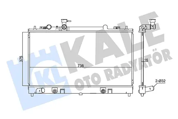 Kale Radyatör 347880 Motor Su Radyatörü Mazda 6 2002 2007 Manuel Vites