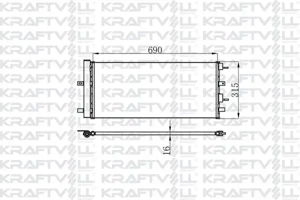 KRAFTVOLL 08060163 | Klima Radyatörü Kurutucu Ile Ford Galaxy Mondeo V S Max 2 0 TDCI 15 A-T M-T Radyatörü Marka