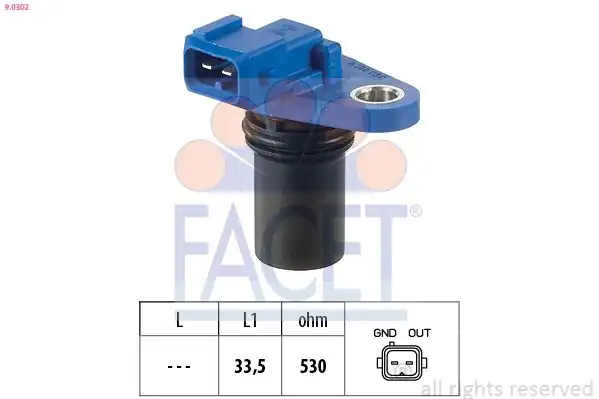 FACET 9-0302 | Eksantrik Mil Sensörü Focus II C Max Fiesta IV V Ka B Max Mazda II Volvo V50 03 12