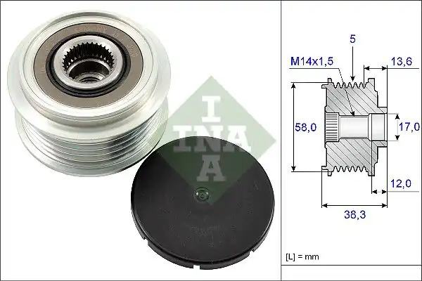 İna 535018410 Alternatör Kasnağı Toyota 2 0 D4 D Avensis 03 08 Corolla 02 07 Rav4 II 01 05