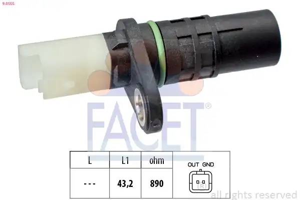 FACET 9-0555 | Krank Mil Sensör Master Traficlaguna II III Megane II III Vivaro Nissan