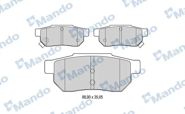 MANDO MBF015531 | Arka Fren Balatası Disk İçin Honda Civic 1996 2000 Jazz City 2002 2010