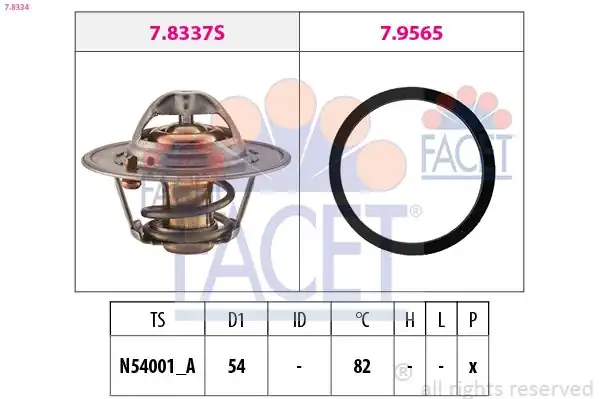 FACET 7-8334-82C | Termostat H4m 1 6 Contalı Dokker Lodgy 2015