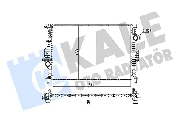 Kale Radyatör 346120 Ford Mondeo IV 2 0 TDCI Su Radyatörü Manuel 07 14 69417
