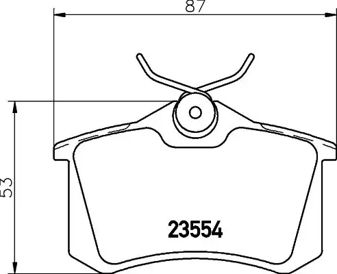 HELLA PAGID 8DB355018-111 | Arka Fren Balatası Kablosuz Renault Megane II Peugeot 307 Citroen C3 C4 VW Caddy Golf Passat