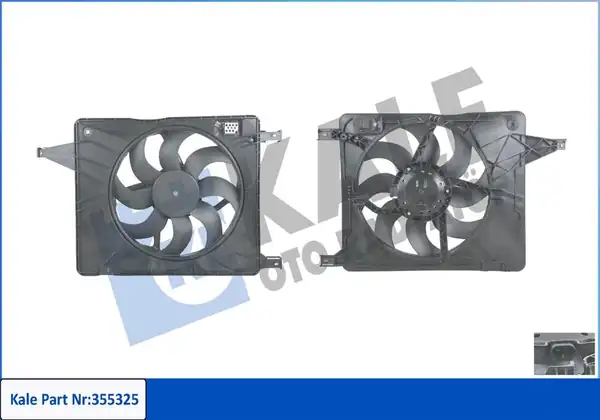 KALE 355325 | Radyatör Fanı Komple Nissan Qashqai Qashqai 2 J10 Jj10 1 5 2 0 dCi 07 14