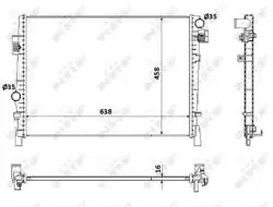 NRF 53901 | Motor Radyatörü Fiat Freemont 11 > 16 Dodge Journey 08 > 2.0 Crd