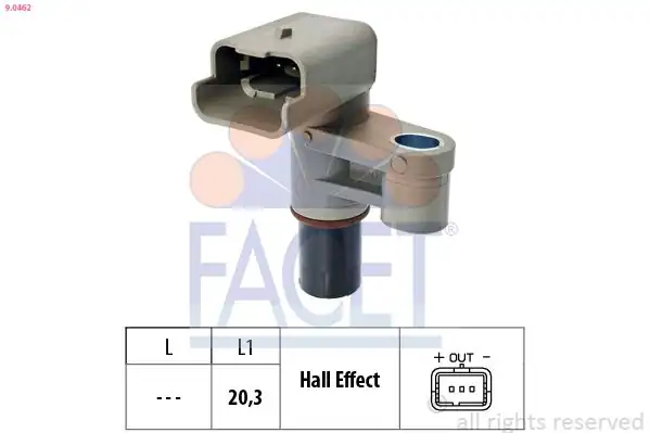 FACET 9-0462 | Eksantrik Mil Sensörü Peugeot C4 C5 Boxer Jumper P206 P307 P406 P407