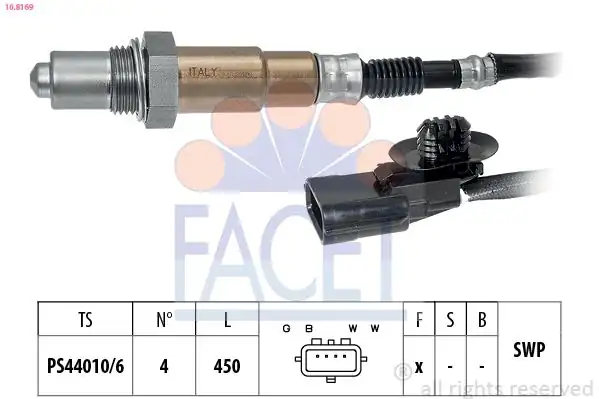 FACET 10-8169 | Oksijen Sensörü Clio II III IV Megane İ II III Fluence Kango Laguna III 832915