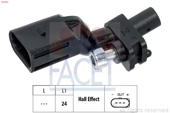 FACET 9-0552 | Krank Devir Sensörü Caddy Golf Polo A3 Altea Cordoba Ibiza Leon Toledo 04 13