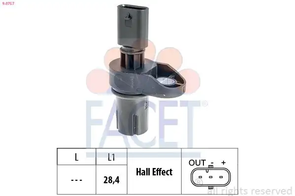FACET 9-0757 | Eksantrik Sensörü Bmw N47 N57 E81 E87 E90 F30 E60 F10 X1 X3 X5 X6 Mini R55 R56