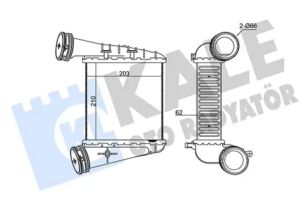 KALE 344775 | Turbo Radyatörü İntercooler VW Passat 2 5 TDI 03 05 Skoda Superb 2 5 TDI Bdg 02 08