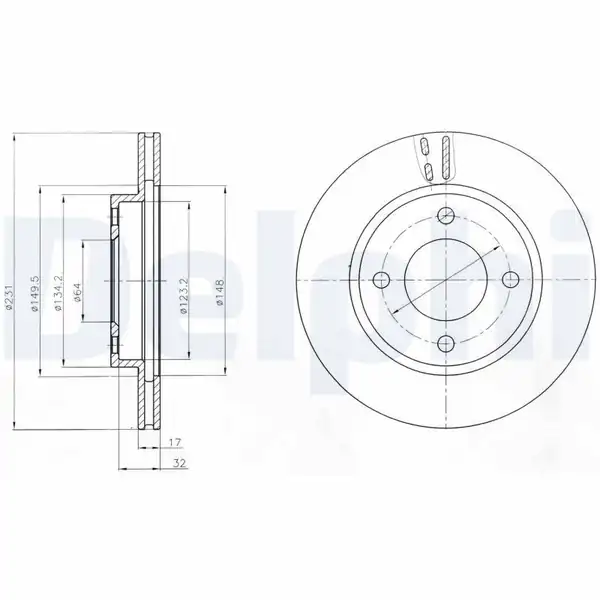 DELPHI BG4299 | Fren Diski Çiftli Paket Delikli