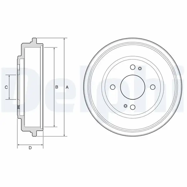 DELPHI BF606 | Fren Kampanası Honda Civic VII 00 05 200mm
