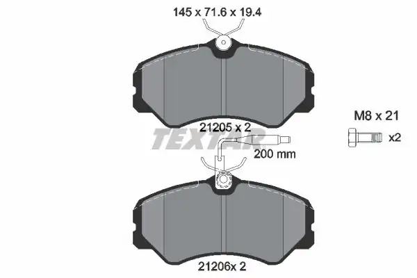 TEXTAR 2120501 | Fren Balata Ducato J5 92 90 Ön