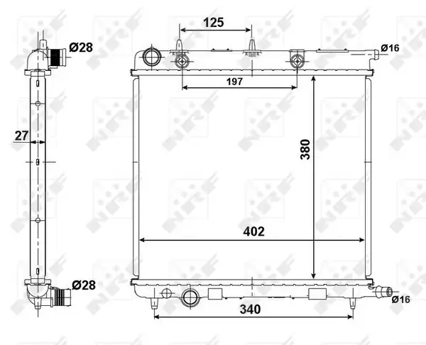 NRF 50439 | Motor Radyatör C2 C3 İ II III C3 Plurıel P207 P1007 Tu3a Et3j4 Tu5jp4 1 4 1 4 16v 1 6 16v