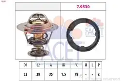 FACET 7.8267 | Termostat 78Cc Honda Civic 1990-2005 Accord 1990-2008 City 2003-2008 CRV 1995-2006 Hr V 1999-
