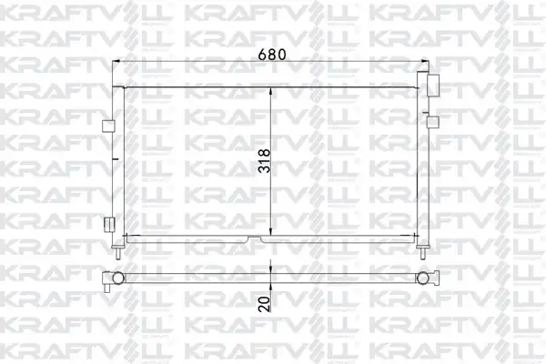 KRAFTVOLL 08060112 | Kondenser Klima Radyatörü Volvo Fm Fm7 9 12 Fmx 1998 2005 Ve Sonrası Radyatörü Marka