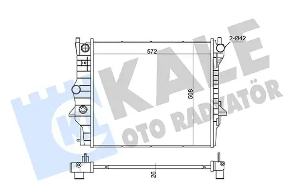 KALE 345945 | Motor Su Radyatörü Jaguar S Type X200 2 5 3 0 4 0 V6 V8 99 09 Xj X350 X358 4 2