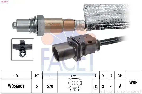 FACET 10-8412 | Oksijen Sensörü Q7 10 15 3 0 TSI Cjga Cjgc Cjma Clzb Cnrb Crca