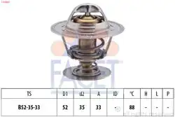 FACET 7.8394S | Termostat (88°) Escort Focus Mondeo Connect 1,8D / 1.8 TDCI 89 07 Transit 2,5D