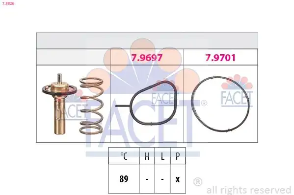 FACET 7-8826 | Termostat Focus IV 1 1 Cvt 17 C Max 11 S Max 11 Fiesta 08 1 0l Ecoboost Yeni Kasa Custom 17