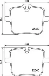 HELLA PAGID 8DB355037-991 | Fren Balatası Arka BMW 7G11-G12-8G14-G15-G16-X5 G05-X6 G06-X7 G07