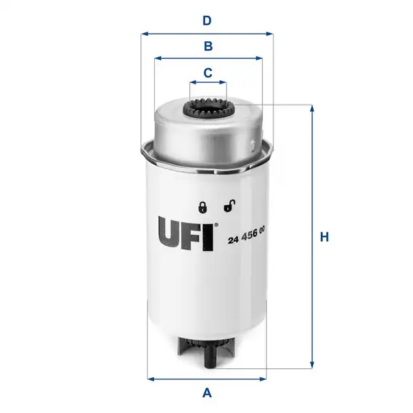 UFI 24-456-00 | Mazot Filtresi Ford Transit 2 0di 2 4di 2 4tde 01 06