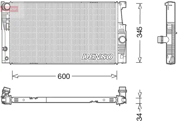 Denso Drm05005 Su Radyatörü Bmw Bmw 5 F10 F11 520i 528i 11 17 A-T Brazing 600 338 32
