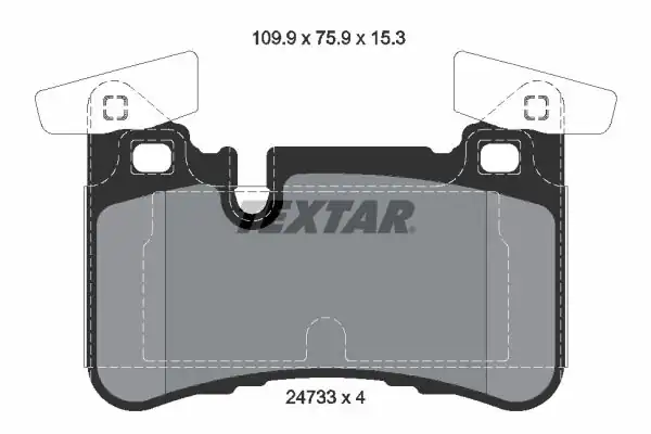 TEXTAR 2473301 | Fren Balatası 204 218 63 AMG Arka Kulaklı