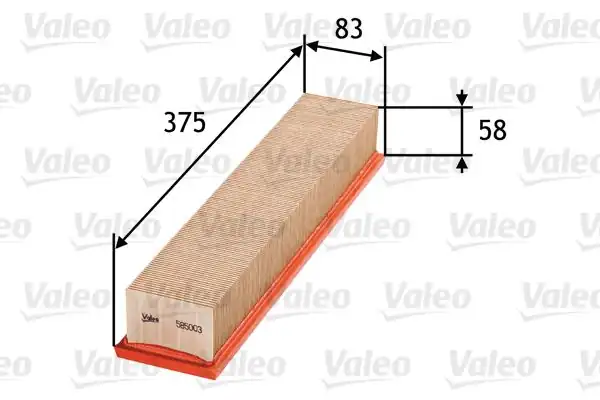 Valeo 585003 Hava Filtresi Dacia Logan 05 Sandero 08 Renault Clio II Kango 01 Nissan Almera II 1 5dci