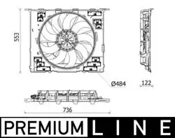MAHLE CFF542000P | Fan Davlumbazlı BMW G11-G30 / B46-B48