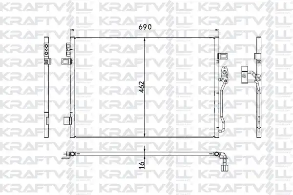 KRAFTVOLL 08060219 | Klima Radyatörü Dodge Journey 08 Otomatik 811251