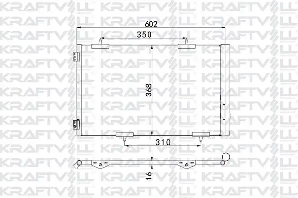 KRAFTVOLL 08060097 | Klima Radyatörü 301 C Elysee 1 2 Vti 1 6vti 1 6 Hdi Euro5 Radyatörü Marka