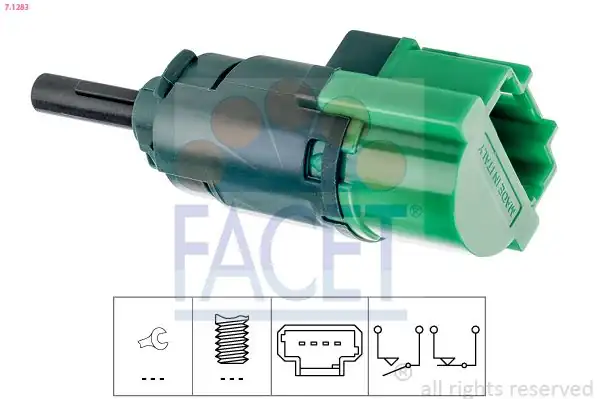 FACET 7-1283 | Fren Pedal Stop Müşürü 301 308 Partner Tepe 207 208 2008 3008 Ds3 Ds4 Ds5 C Elysee C4 Cactus C3 III