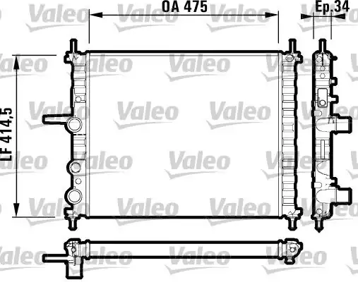 Valeo 732557 Motor Radyatör Fiat Marea Brava Bravo 1 2 16v 1 4 1 6 16v