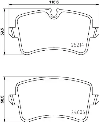 Hella Pagid 8db355016 061 Fren Balatası Audi A6 C7 A6 Allroad A6 Avant A6l Saloon
