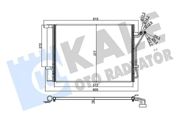 KALE 357790 | Klima Radyatörü Hyundai İ20 İ 1 2 1 4 1 6 08 15 Al Br Kuru