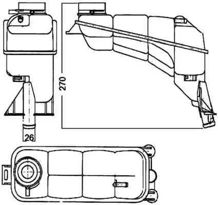 MAHLE CRT117000S | Radyatör Yedek Su Deposu Mercedes E Class W210 S210 95 04