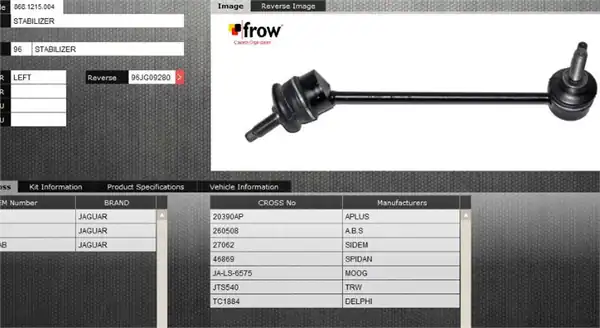 FROW ALTTAKIM 8681215004 | Z Rot Stabilizer Arka Sol Jaguar S Type Xj Xk 2 Adet